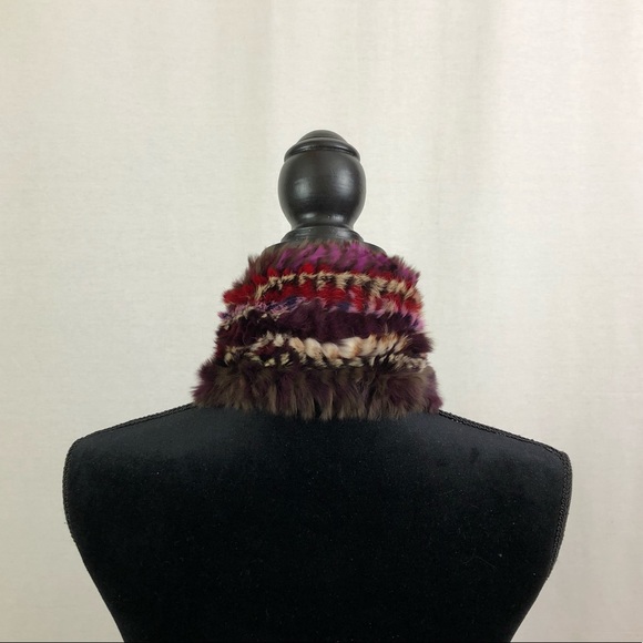 Multicolor Authentic Fur Scarf - Picture 5 of 7